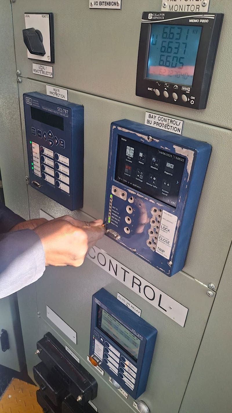Secondary equipment: Control and protection panel
