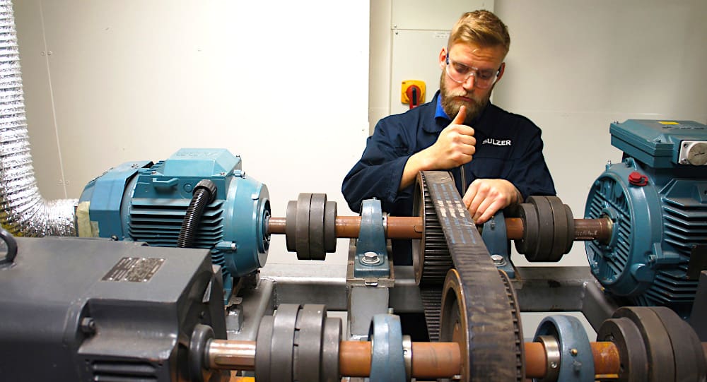 Checking motor belt tension