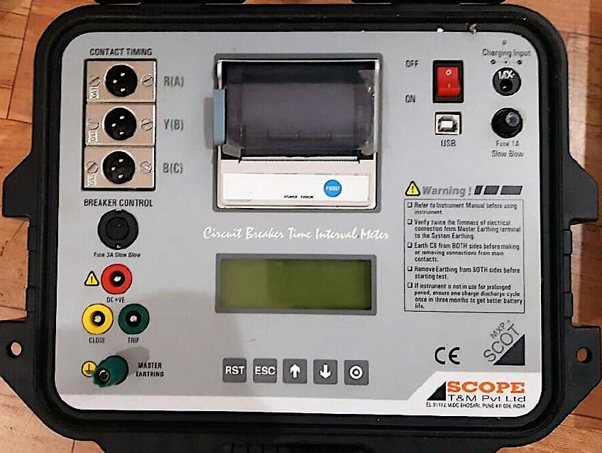 Circuit breaker time-interval meter