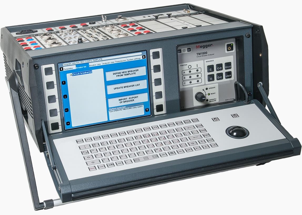 Circuit breaker time and travel analyser with DualGround™ testing by Megger
