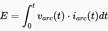 Equation for the energy released during arch flash