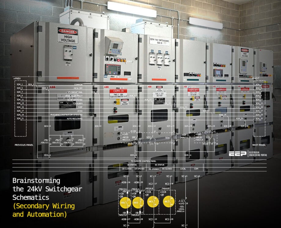 Brainstorming the 24kV Switchgear Schematics (Secondary Wiring and Automation)