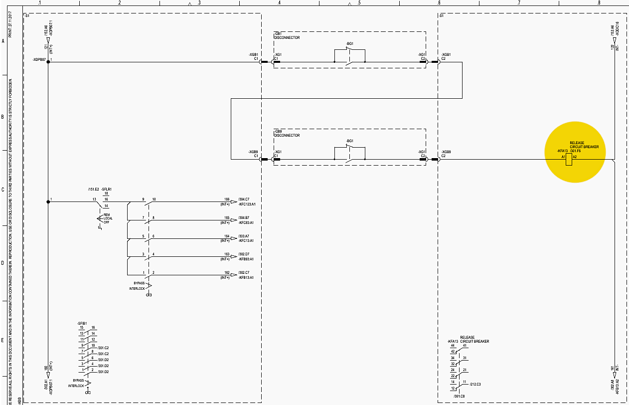 Circuit Breaker Interlocking -QA1 (Sheet 301)