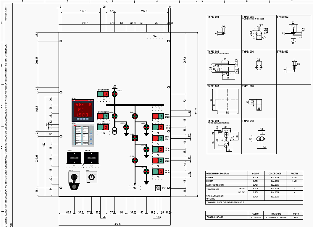 LCC design control board drawing