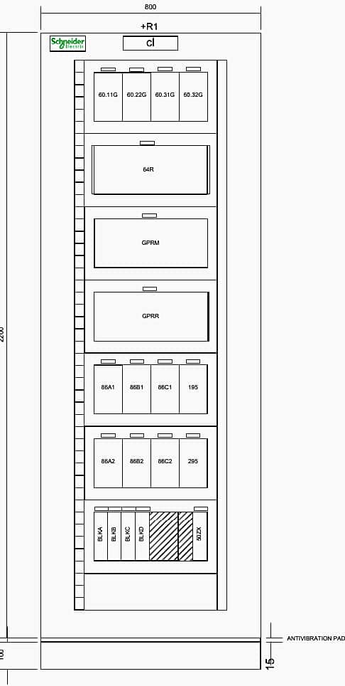 Relay panel general arrangement