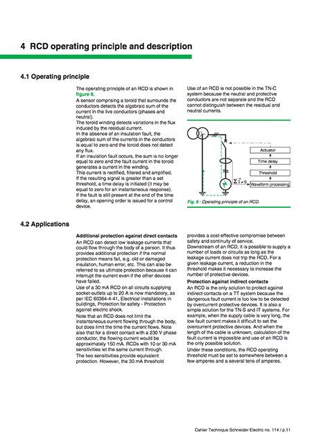 Residual current devices in LV