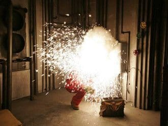 Arc flash in switchboard