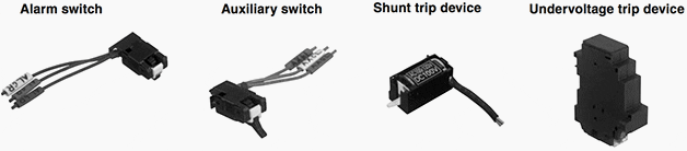 Auxiliary devices (aux. switch, alarm switch, shunt trip and unrevoltage trip device)