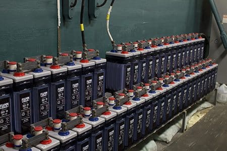 Backup batteries at Cliff Street substation