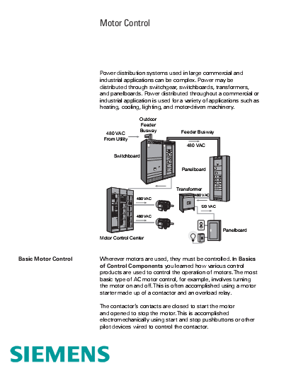 Basics of Motor Control Centers - SIEMENS