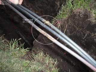 Cable fault on two cables