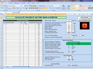 Calculate size of battery bank and inverter