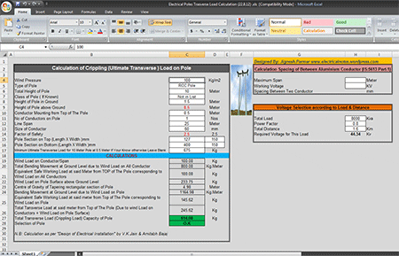 Calculation of Crippling (Ultimate Transverse ) Load on Pole