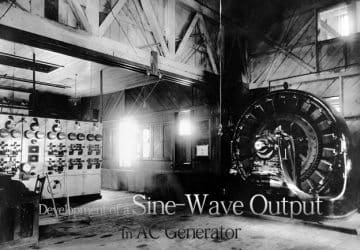 Development of a Sine-Wave Output In AC Generator (on photo: Westinghouse Ac Generator)