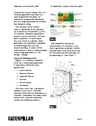 Caterpillar Generator Sizing Chart