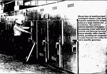 Eleven bays of metal-enclosed switchgear