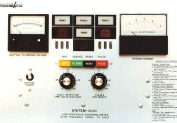 High resistance grounding equipment in mining applications