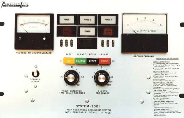 High resistance grounding equipment in mining applications