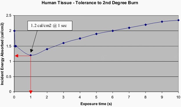 Figure 1 - Human Tissue – Tolerance to 2nd  Degree Burn