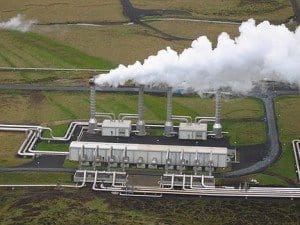 Direct dry steam geothermal power plant