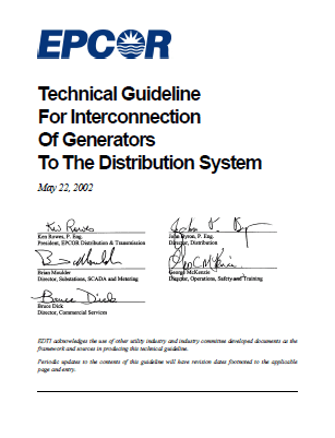 Interconnection Of Generators To The Distribution System