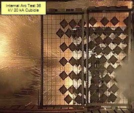 Internal arc test - 36kv, 20kv cubicle