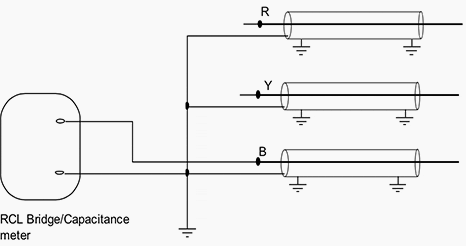 Schematic layout for capacitance measurement