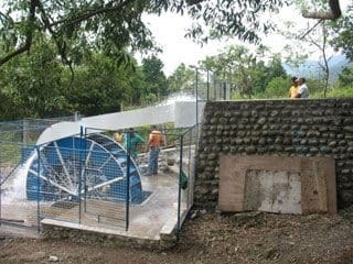 The mini-hydro plant in Sitio Campuestohan will provide power for 40 households