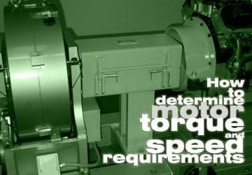 How to determine motor torque and speed requirements