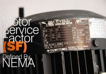 Motor Service Factor (SF) Defined By NEMA