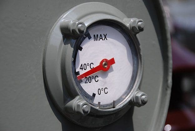 Transformer temperature, oil level and pressure gauges