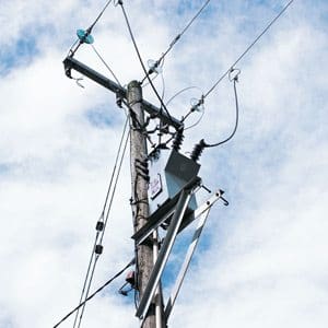 Overhead pole transformer