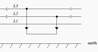 Phase-to-phase short-circuit clear of earth