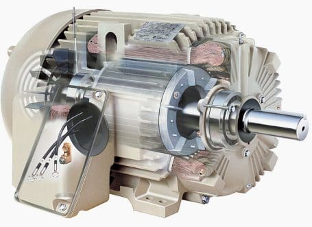 An example of premium efficiency motor (on photo: X$D Ultra - a complete cast iron NEMA Premium Efficient motor; via GE)