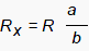 Resistance measured with the Wheatstone Bridge