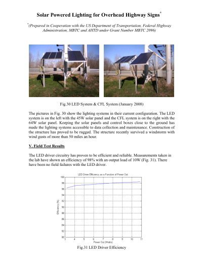 Solar Powered Lighting for Overhead Highway Signs