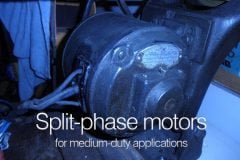 Split-phase motors for medium-duty applications