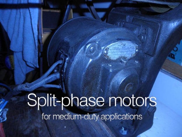 Split-phase motors for medium-duty applications