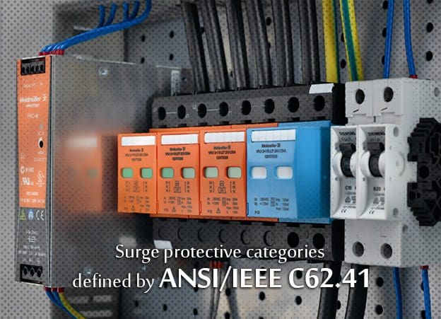 Surge protective categories defined by ANSI/IEEE C62.41