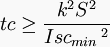 Time tc formula