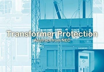 Transformer protection - Aabstract from NEC (National Electric Code)