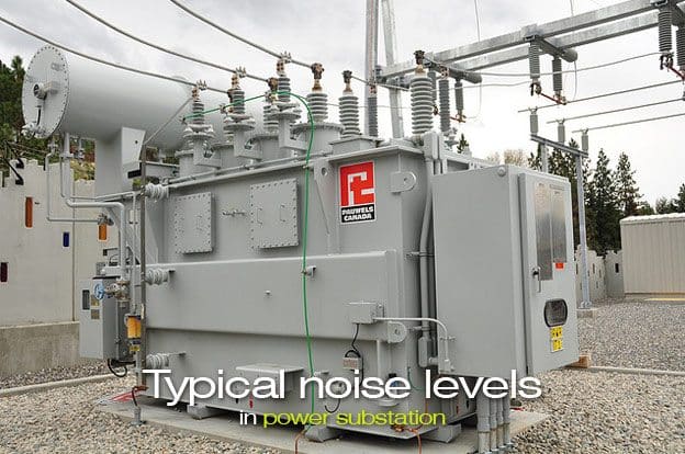 Typical noise levels in power substation