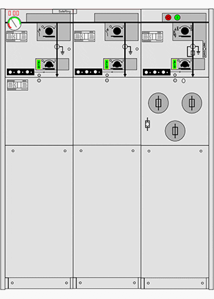 typical three feeder 24 kv rmu