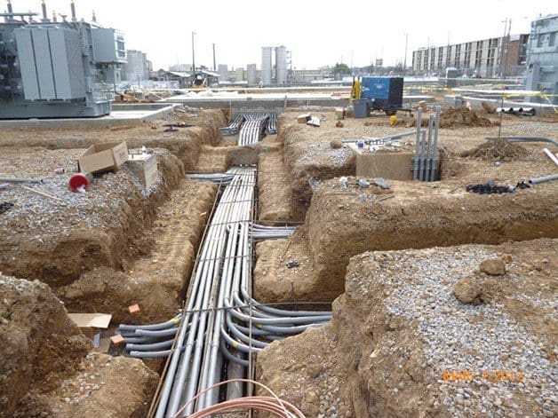 Underground PVC pipe - conduit