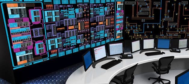 SCADA video wall seen in some National Power Utility company