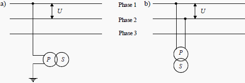 Voltage transformer connections