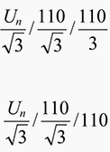 Voltage transformers ratio formulas