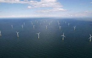 Wind park on sea