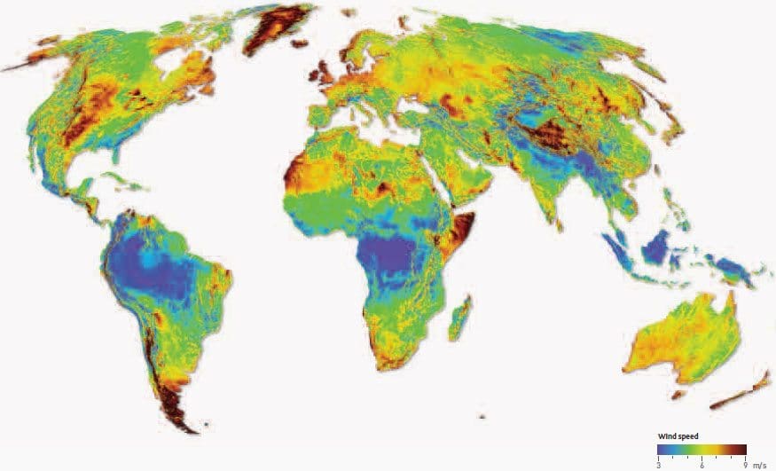 World wide 5 km Wind Map at 80m